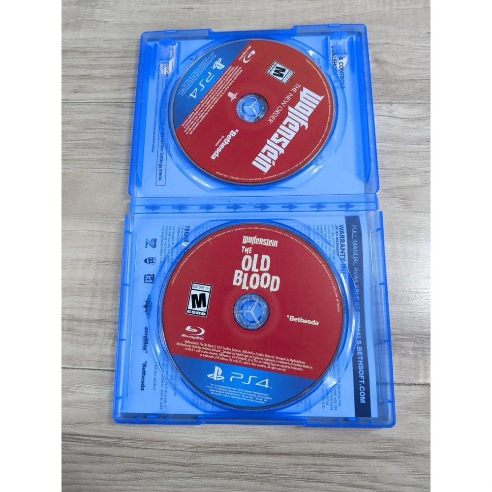 Wolfenstein The New Order + Old Blood (Sony PlayStation 4) - 2 Disc PS4